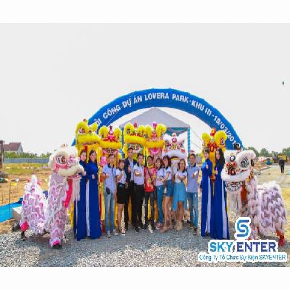 Cho Thuê Lân Sư Rồng Sự Kiện Khởi Công Lovera Park